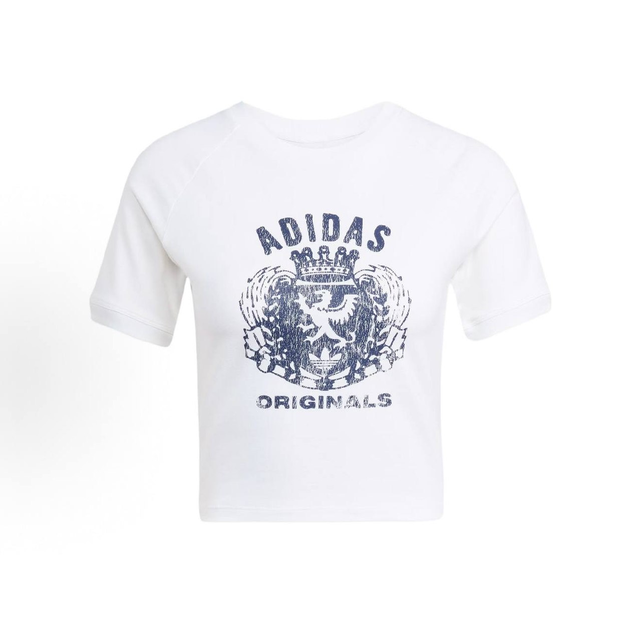 Футболка укороченная Adidas белая